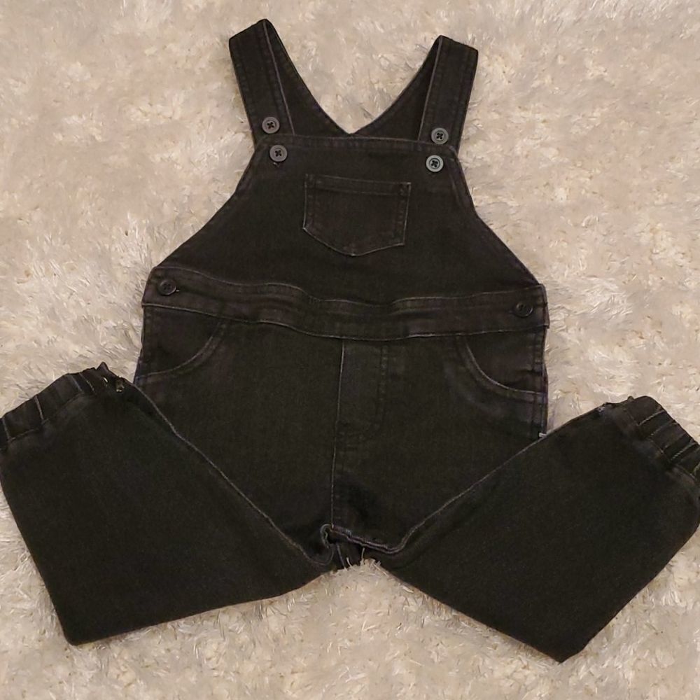 18 month black jean overalls. First Impressions.